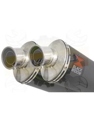 CBR1100 CBR 1100 XX Blackbird 4-2 Ligne complète & Silencieux Ovale Noir En Inox 230mm