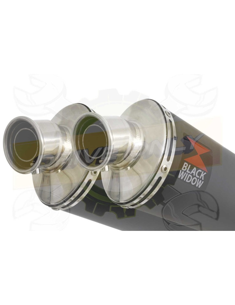 CBR1100 CBR 1100 XX Blackbird 4-2 Ligne complète & Silencieux Ovale Noir En Inox 230mm