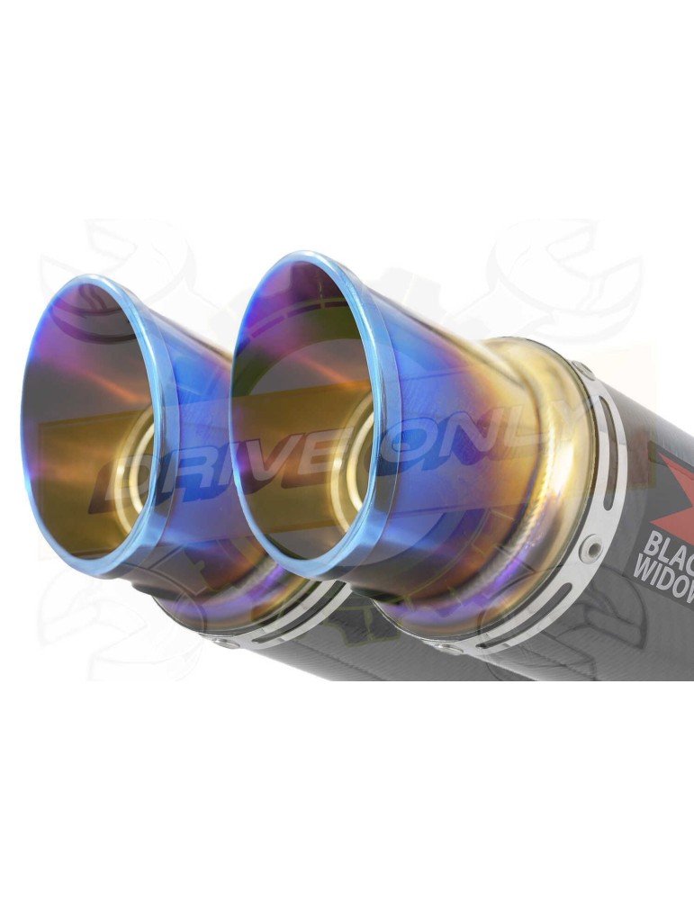 CBR1100 CBR 1100 XX Blackbird 4-2 Ligne complète & Silencieux GP Rond en Carbone & canule Anodisé 230mm