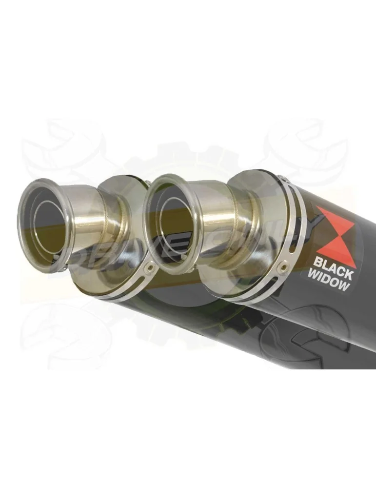 CBR1100 CBR 1100 XX Blackbird 4-2 Tube de raccord et Silencieux Rond Noir En Inox 350mm