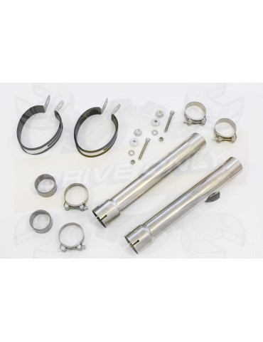 CBR1100 CBR 1100 XX Blackbird 4-2 Tube de raccord et Silencieux Ovale Noir En Inox 300mm