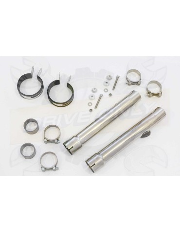 CBR1100 CBR 1100 XX Blackbird 4-2 Tube de raccord et Silencieux GP Rond Noir Inox 230mm