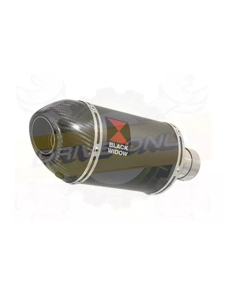  Ovale Noir En Inox Silencieux & En Carbone Tip 200mm