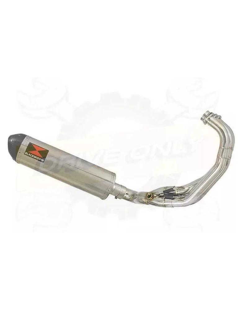 XSR 900 2016 2017 Low Level De-cat Exhaust System with 400mm Oval Stainless Steel Silencer + Carbon Tip