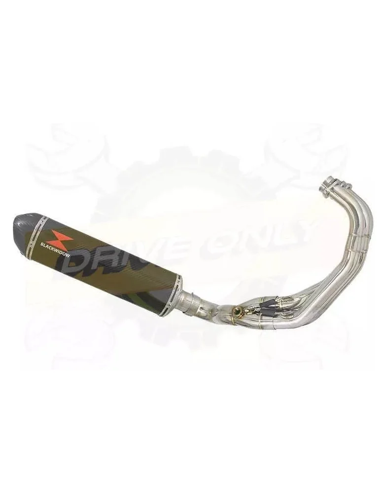 XSR 900 2016 2017 Low Level De-cat Exhaust System with 400mm Oval Carbon Fibre Silencer + Carbon Tip