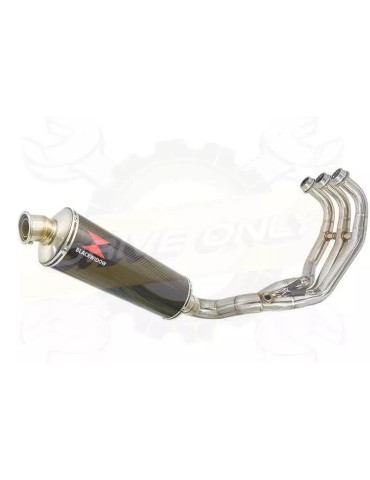 XSR 900 2016 2017 Low Level De-cat Exhaust System with 400mm Oval Carbon Fibre Silencer