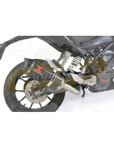 KTM 125 Duke 2011-2016 Silencieux Kit / Silencieux Hexagonal en Carbone 300mm 