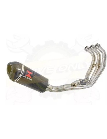 XSR 900 2016 2017 Low Level De-cat Exhaust System with 300mm Oval Carbon Fibre Silencer + Carbon Tip