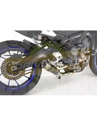 XSR 900 2016 2017 Low Level De-cat Exhaust System with 230mm Round GP Style Carbon Fibre Silencer + Titanium Tips