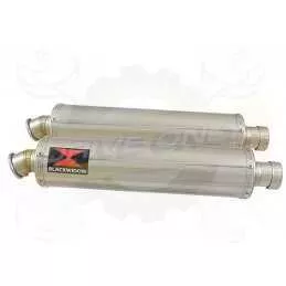 Par paire Rond En Inox Silencieuxs 400mm