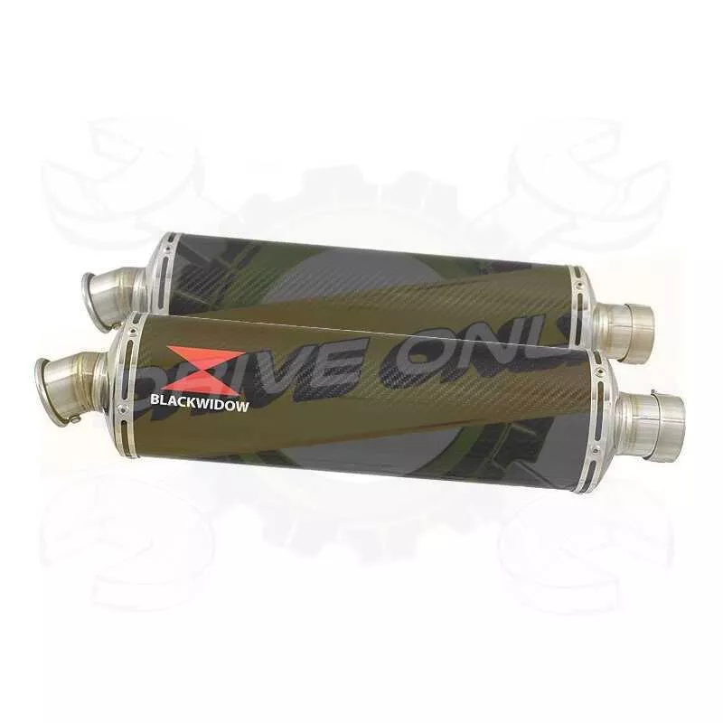 Par paire Ovale En Carbone Silencieuxs 400mm
