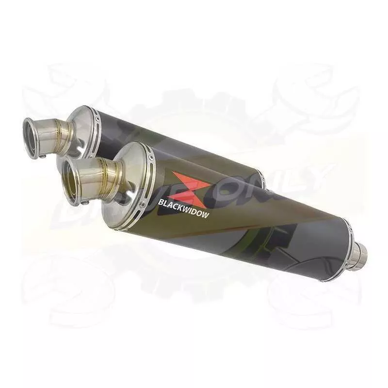 Par paire Rond Noir En Inox Silencieuxs 400mm