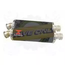 Par paire Rond Noir En Inox Silencieuxs 400mm