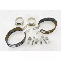 Par paire Ovale Noir En Inox Silencieuxs 400mm