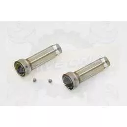 Par paire Ovale Noir En Inox Silencieuxs 400mm