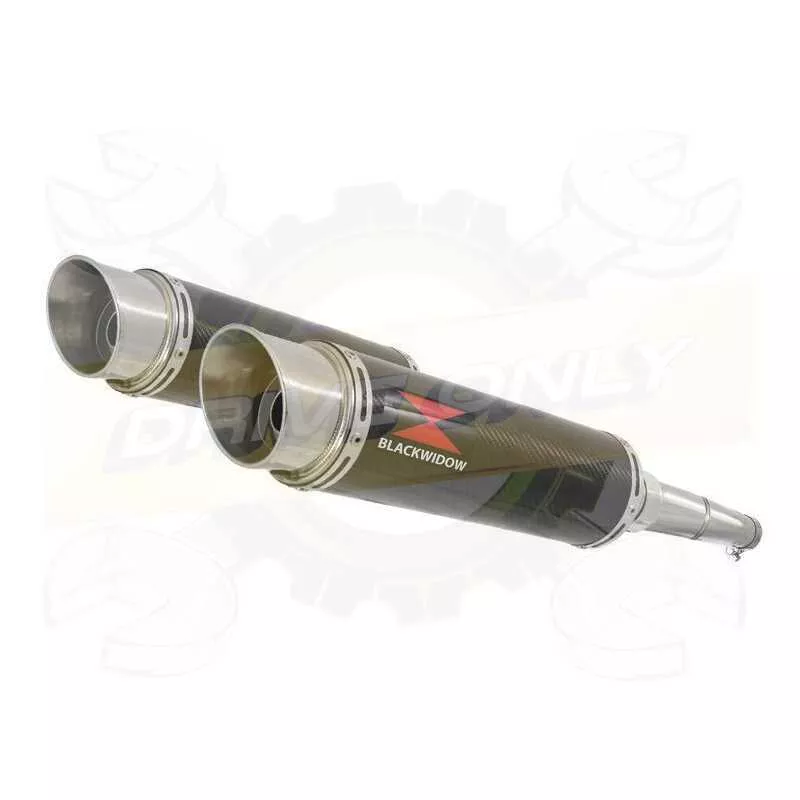Par paire Rond GP Style En Carbone Silencieuxs 360mm