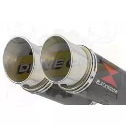 Par paire Rond GP Style En Carbone Silencieuxs 360mm