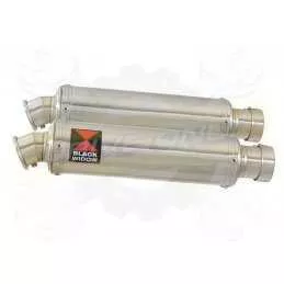 Par paire Rond En Inox Silencieuxs 350mm