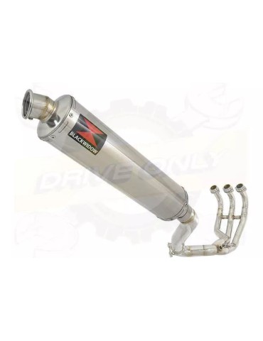 XSR 900 2016 2017 High Level De-cat Exhaust System with 450mm Round Stainless Steel Silencer