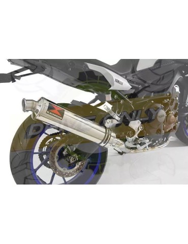 XSR 900 2016 2017 High Level De-cat Exhaust System with 450mm Round Stainless Steel Silencer