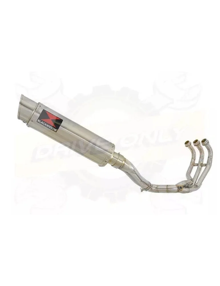 XSR 900 2016 2017 High Level De-cat Exhaust System with 360mm Round GP Style Stainless Steel Silencer