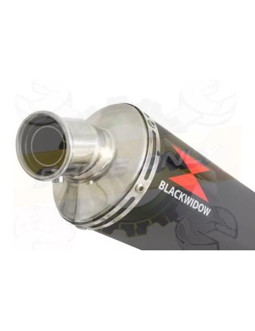 XSR 900 2016 2017 High Level De-cat Exhaust System with 300mm Round Black Painted Stainless Steel Silencer