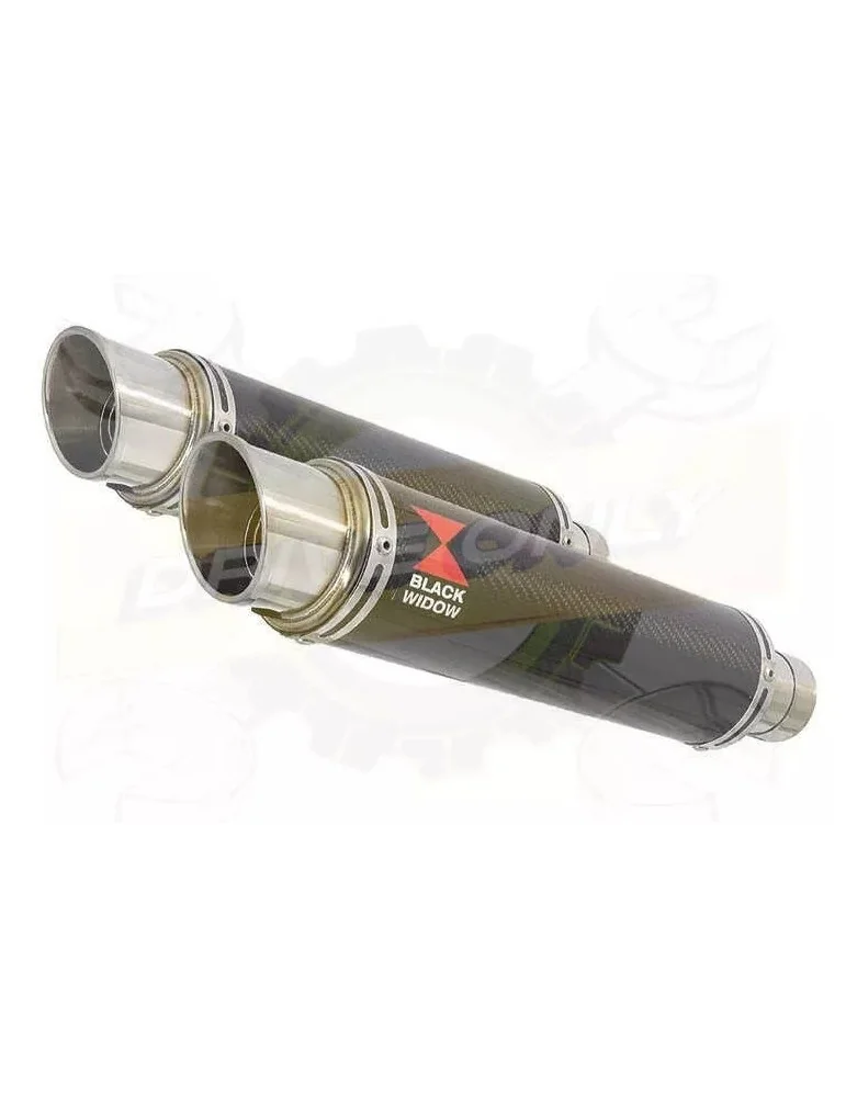 Par paire Rond GP Style En Carbone Silencieuxs 350mm