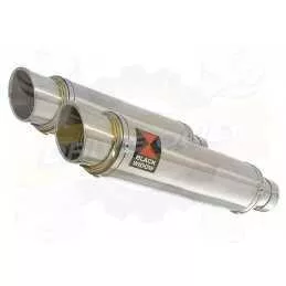 Par paire Rond GP Style En Inox Silencieuxs 350mm