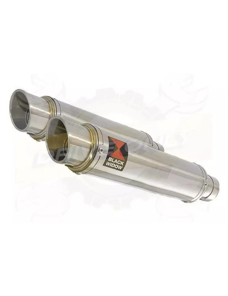 Par paire Rond GP Style En Inox Silencieuxs 350mm