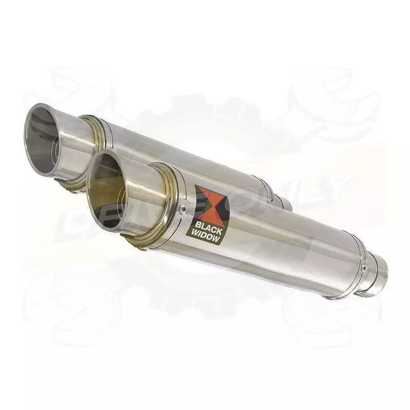 Par paire Rond GP Style En Inox Silencieuxs 350mm