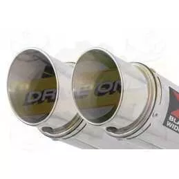 Par paire Rond GP Style En Inox Silencieuxs 350mm