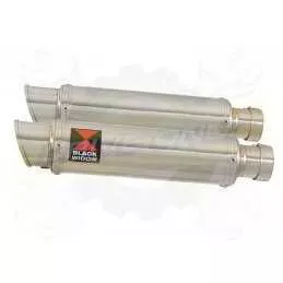 Par paire Rond GP Style En Inox Silencieuxs 350mm