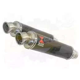 Par paire Rond En Carbone Silencieuxs 350mm