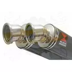 Par paire Rond En Carbone Silencieuxs 350mm