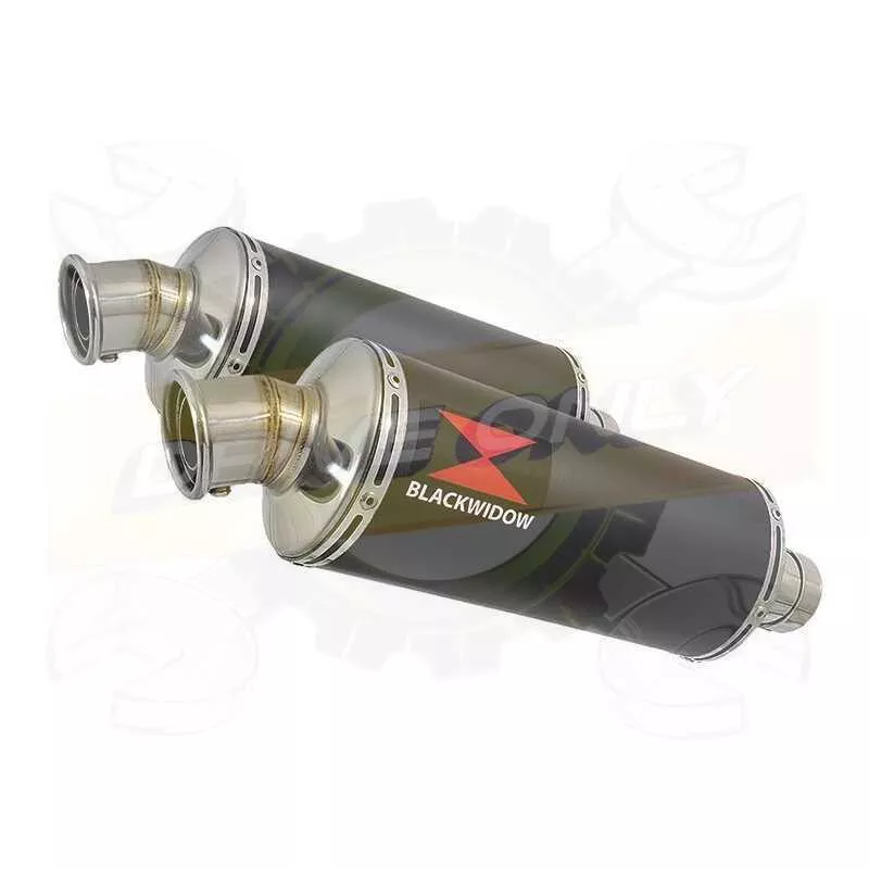 Par paire Rond Noir En Inox Silencieuxs 300mm
