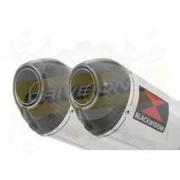 Par paire Ovale En Inox Silencieuxs & Canule en Carbone 300mm