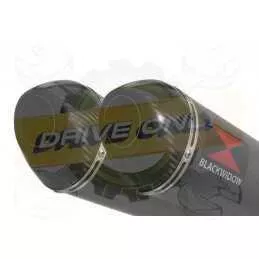 Par paire Ovale En Carbone Silencieuxs & Canule en Carbone 300mm