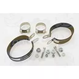 Par paire Ovale Noir En Inox Silencieuxs & Canule en Carbone 300mm