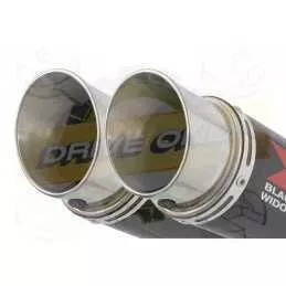 Par paire Rond GP Style En Carbone Silencieuxs & Canule en Titane 230mm