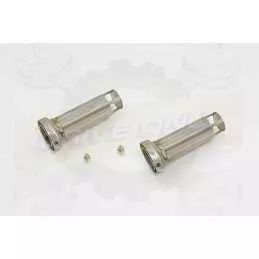 Par paire Rond GP Style En Carbone Silencieuxs & Canule en Titane 230mm