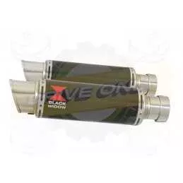 Par paire Rond GP Style En Carbone Silencieuxs 230mm