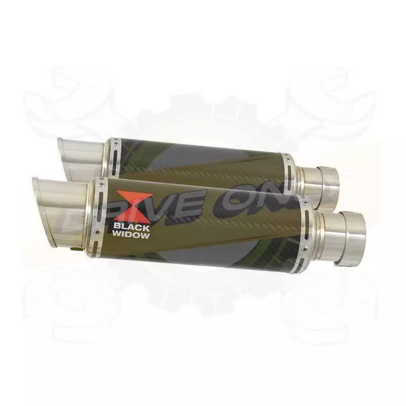 Par paire Rond GP Style En Carbone Silencieuxs 230mm