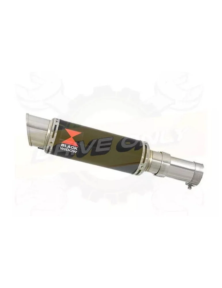 R6 2006-2016 silencieux kit & Silencieux Rond GP Style Noir en Inox 230mm