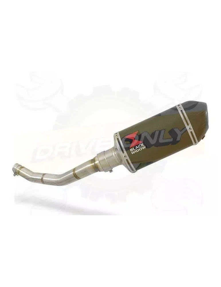 WR 125 R/X 2009/2016 Link Pipe and 200mm Oval Carbon Fibre Silencer with Carbon Tip