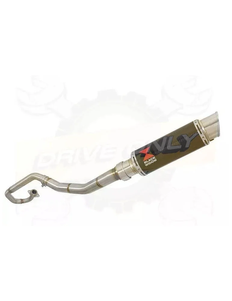 WR 125 R/X 2009/2016 De-cat exhaust system with 230mm Round GP Style Carbon Silencer + Titanium Ends