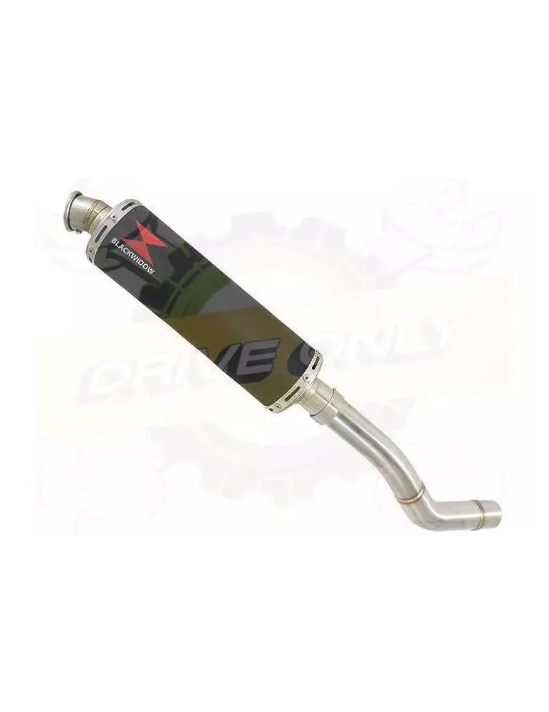 Z800 ZR800A Z800E 13 14 15 16 Tube de raccord et Silencieux Rond Noir En Inox 400mm