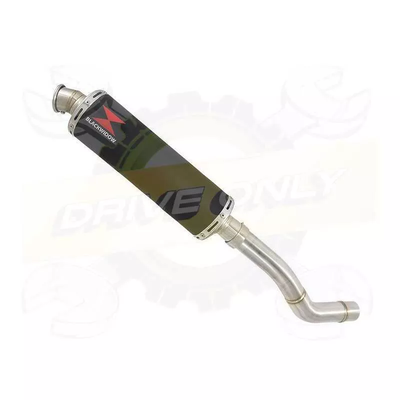 Z800 ZR800A Z800E 13 14 15 16 Tube de raccord et Silencieux Rond Noir En Inox 400mm