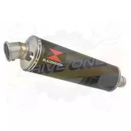 Z800 ZR800A Z800E 13 14 15 16 Tube de raccord et Silencieux Rond Noir En Inox 400mm