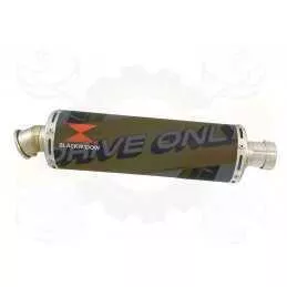 Z800 ZR800A Z800E 13 14 15 16 Tube de raccord et Silencieux Rond Noir En Inox 400mm