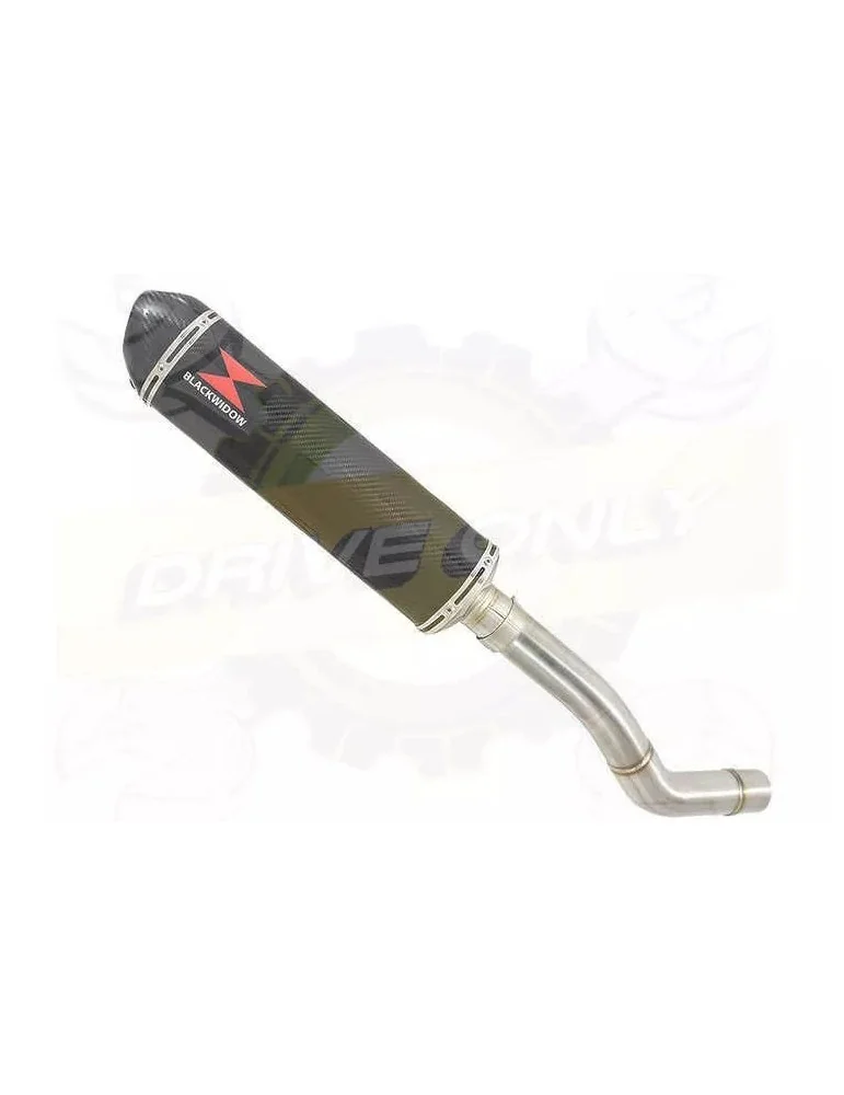 Z800 ZR800A Z800E 13 14 15 16 Tube de raccord et Silencieux Ovale En Carbone 400mm